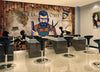 Customized Retro Brick Wall Barber Mural Hair Salon