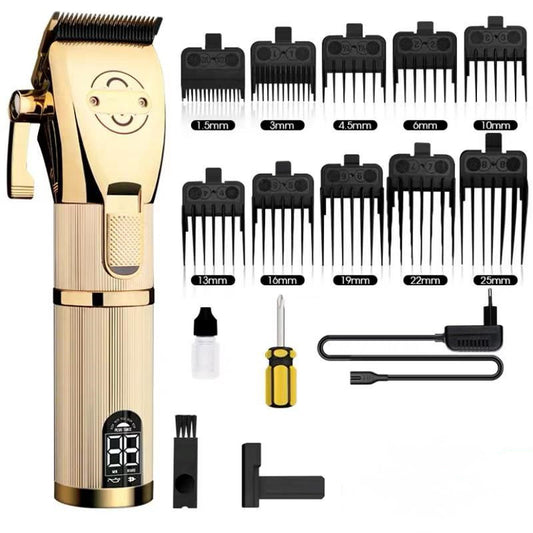 Hair-Cutting-Machine Barbershop-Cutter Cordless Gold