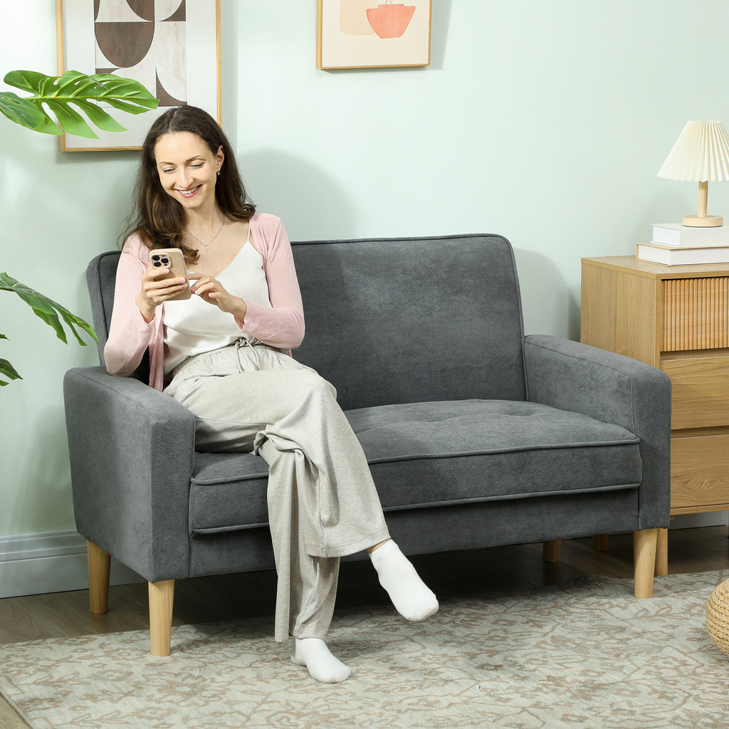 DC Milano Velvet 2-Seater Sofa – Grey