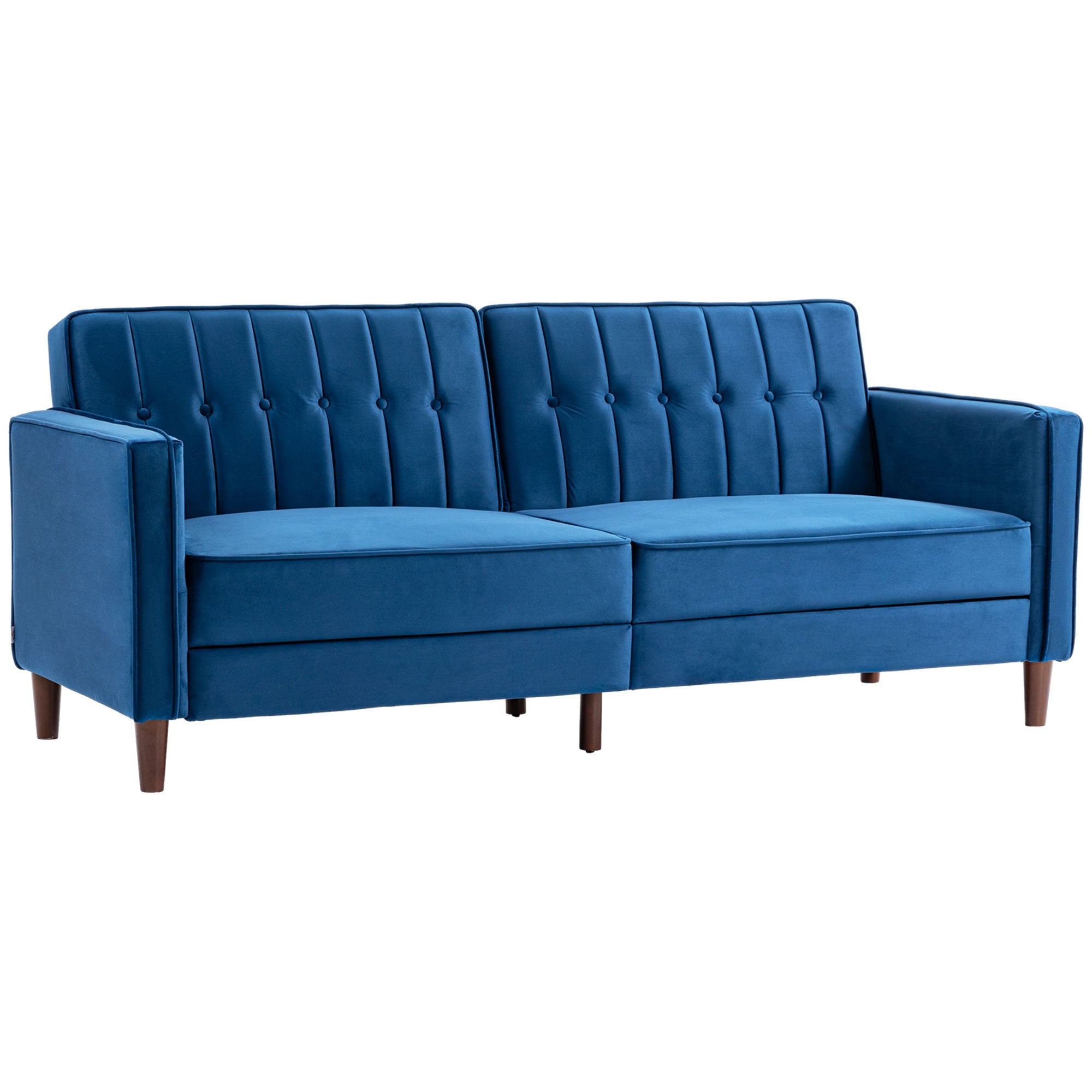 DC Verona Velvet 3-Seater Click-Clack Sofa Bed – Blue