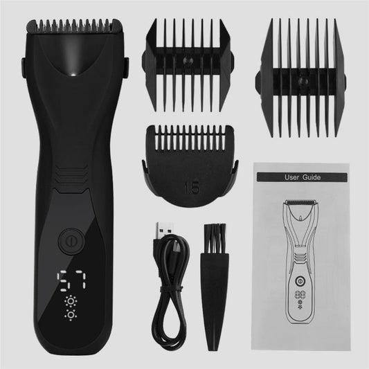 Hair Ceramic Blade LCD Digital Display Push Light Electric Clipper