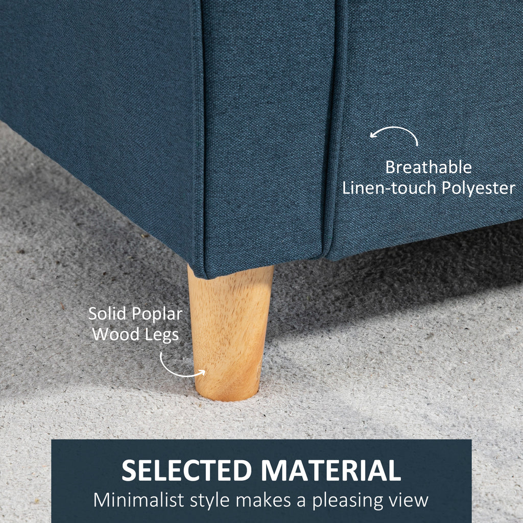 DC Oslo Compact 2-Seater Loveseat Sofa – Blue