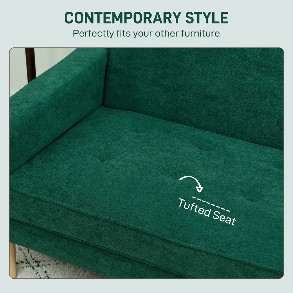 DC Milano Velvet 2-Seater Sofa – Green