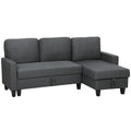 DC Bergen 3-Seater Storage Sofa Bed with Reversible Chaise – Charcoal Grey