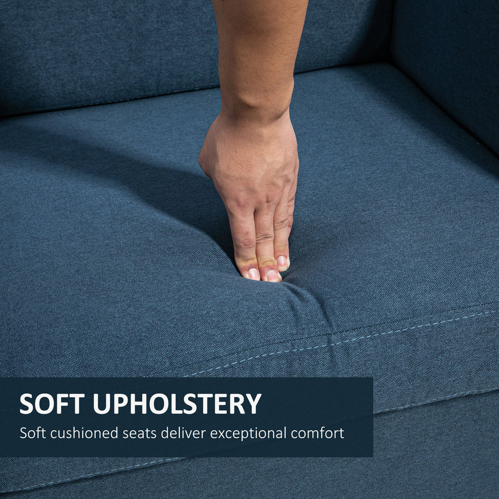 DC Oslo Compact 2-Seater Loveseat Sofa – Blue